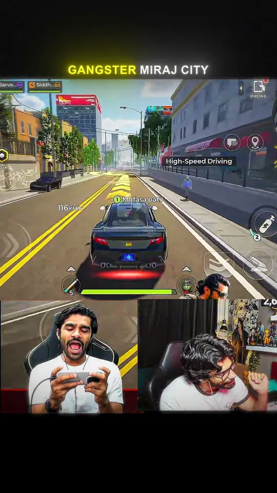 YouTube Short thumbnail: Snax gaming with shreemanlegend in mirage city, posted by Joker.gangster